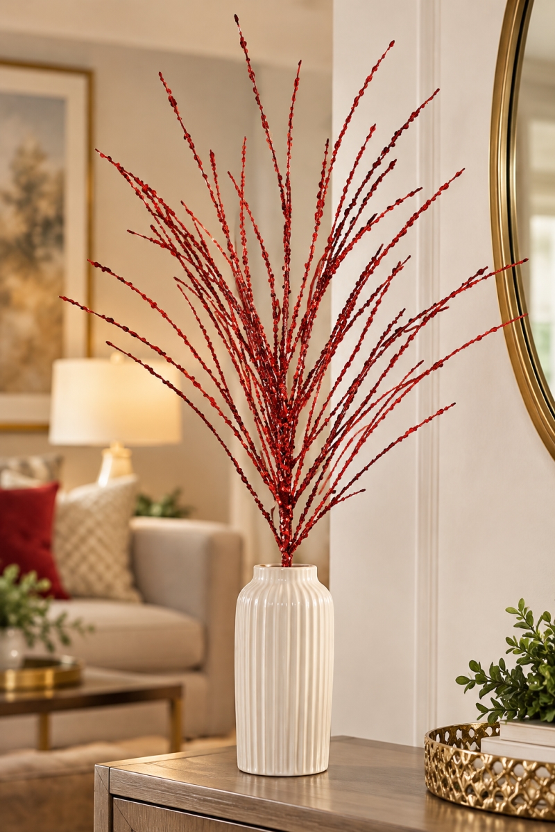 AI-FL7213RED Red Holographic Glitter Spray Pick