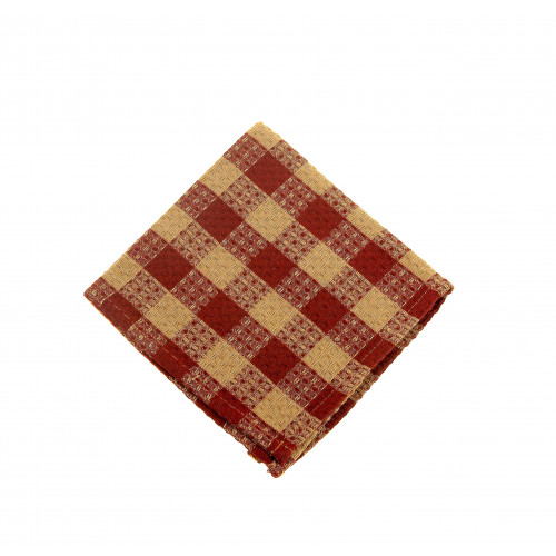 AG-31251S-4 Dish Cloths, Burgundy Check - Set of 4
