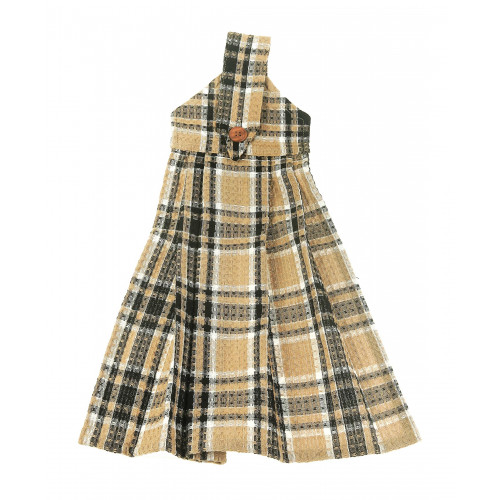 Hanging & Tie Button Towel, Black Haze