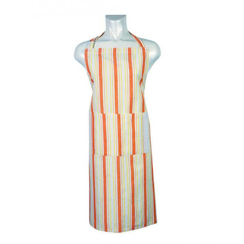 Kitchen Apron, Stripe Orange