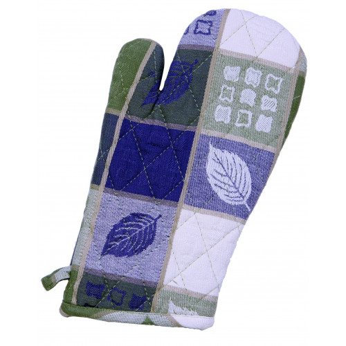 AG-38233S-2 Oven Mittens, Green Leaf Harvest - Set of 2