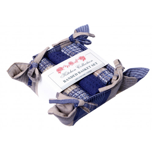 Picture of Mr. MJs Trading AG-48222 Bread Basket Set, Sand Blue