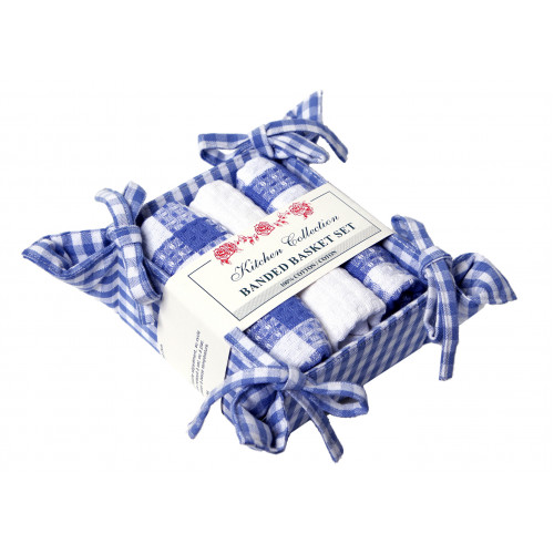 AG-48291 Bread Basket Set, Toro Blue Check
