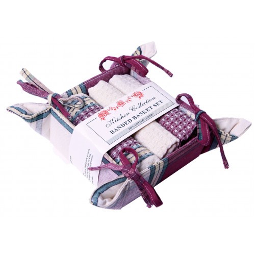 Bread Basket Set, Sherwood Burgundy