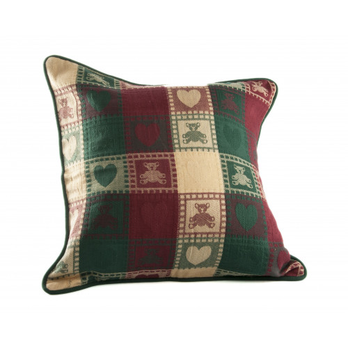 18 x 18 in. Zip Cushion Cover, Teddy Bear