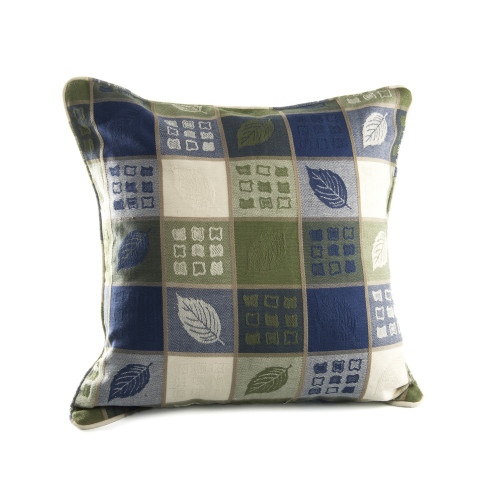 18 x 18 in. Zip Cushion, Green Leaf Harvest