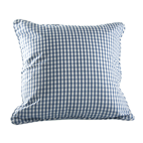 18 x 18 in. Zip Cushion Cover, Toro Blue Check
