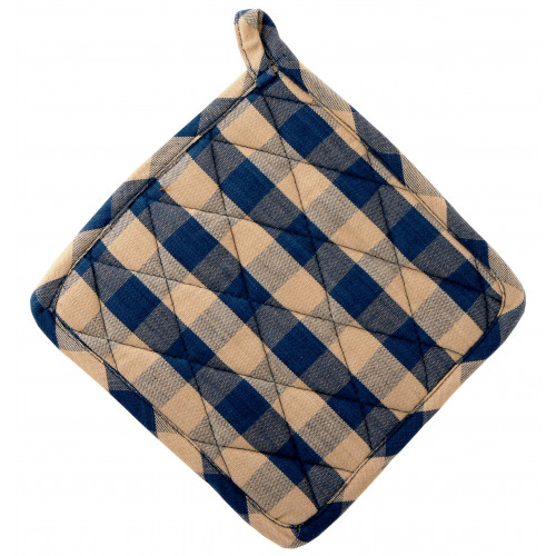 AG-40250S-2 Pot Holders, Navy Check - Set of 2