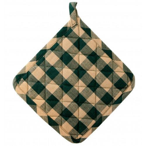 AG-40252S-2 Pot Holders, Green Check - Set of 2