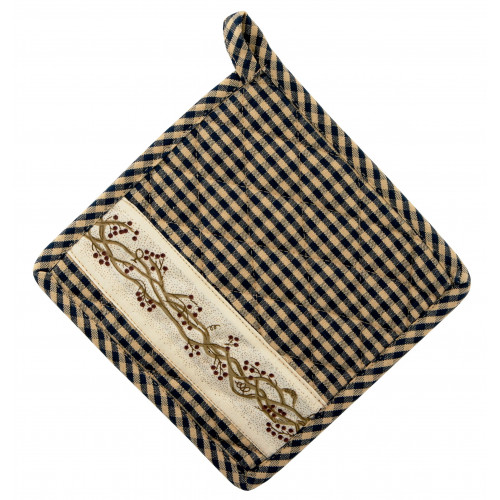 AG-40296S-2 Pot Holders, Berryvine Navy - Set of 2