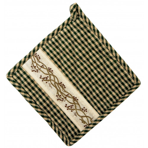 AG-40297S-2 Pot Holders, Berryvine Green - Set of 2