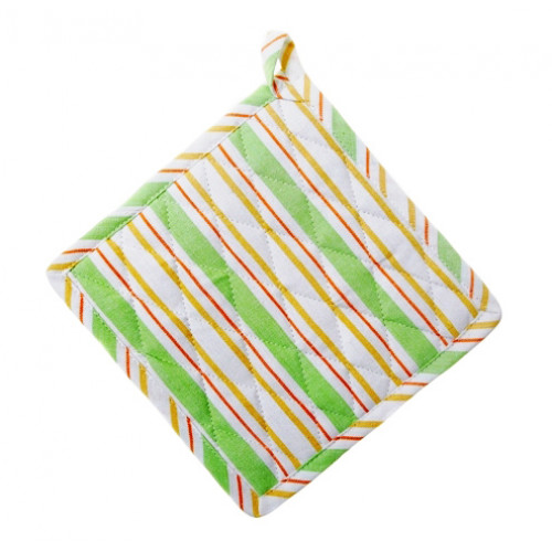 AG-40629S-2 Pot Holders, Green Stripe - Set of 2