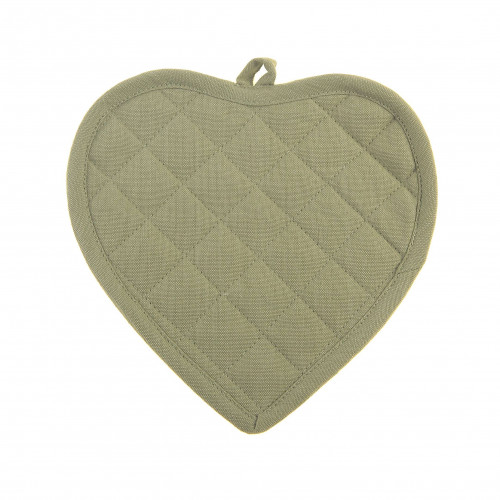 AG-41319S-2 Pot Holders Heart, Sage Green - Set of 2