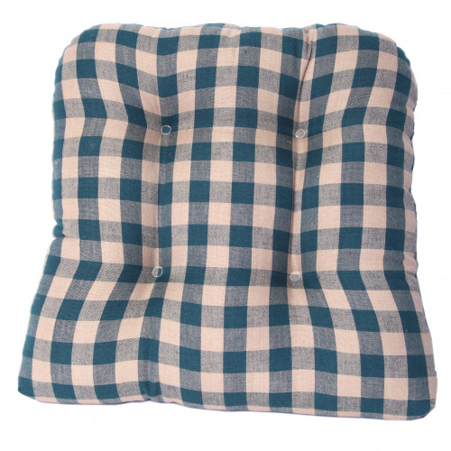 AG-60252 Chair Pad, Green Check
