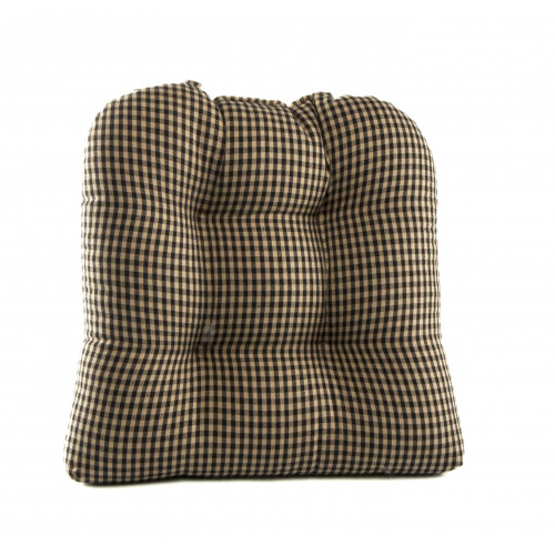 Chair Pad, Star Black Check