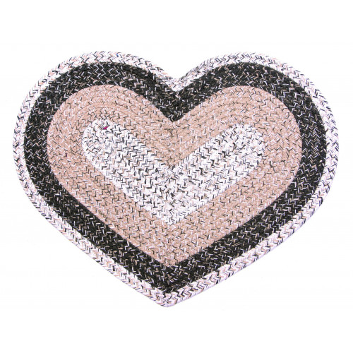 Braided Heart Rug, Tulsi