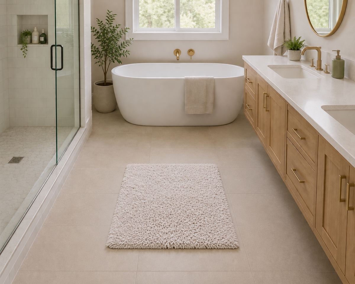 Shaggy - Ecru Bathmat