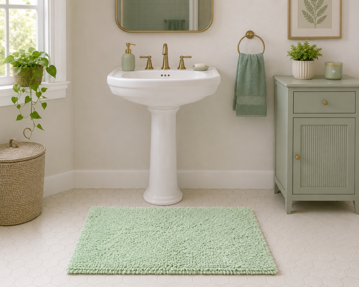 Braided Heart Rug, Lime Green