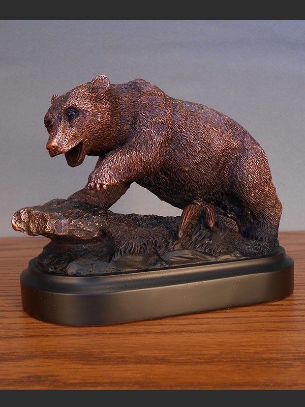 F13020 5 x 4 in.Treasure of Nature Howling Bronze Bear Statue -  Marian Imports