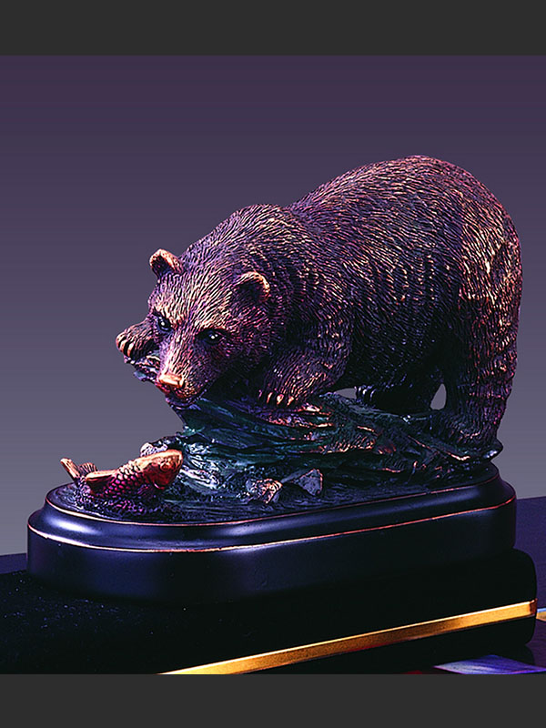 F13023 5.5 x 3.5 in.Treasure of Nature Howling Bronze Bear Statue -  Marian Imports