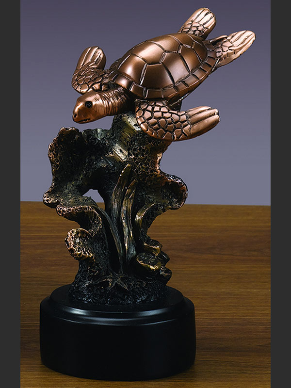 Sea Turtle Sculpture - 4 x 6.5 in.