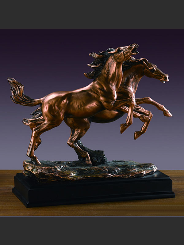 Two Horses Sculpture - 15.5 x 13 in -  DwellingDesigns, DW3078147