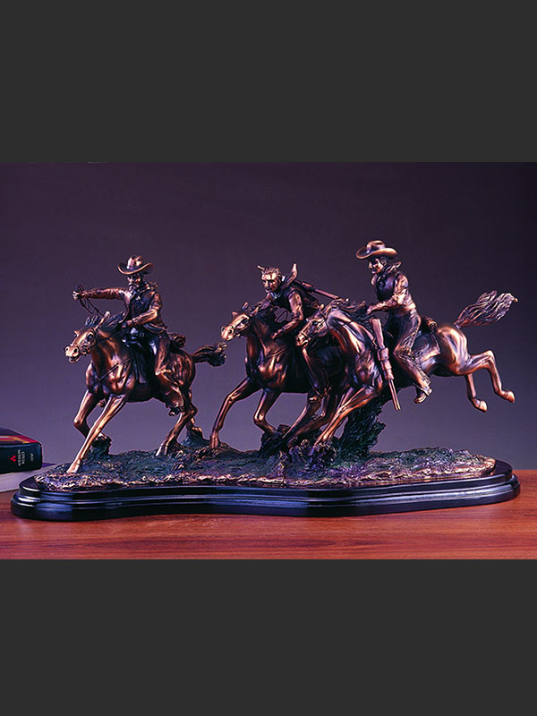 Three Cowboy Sculpture - 22 x 11.5 in.