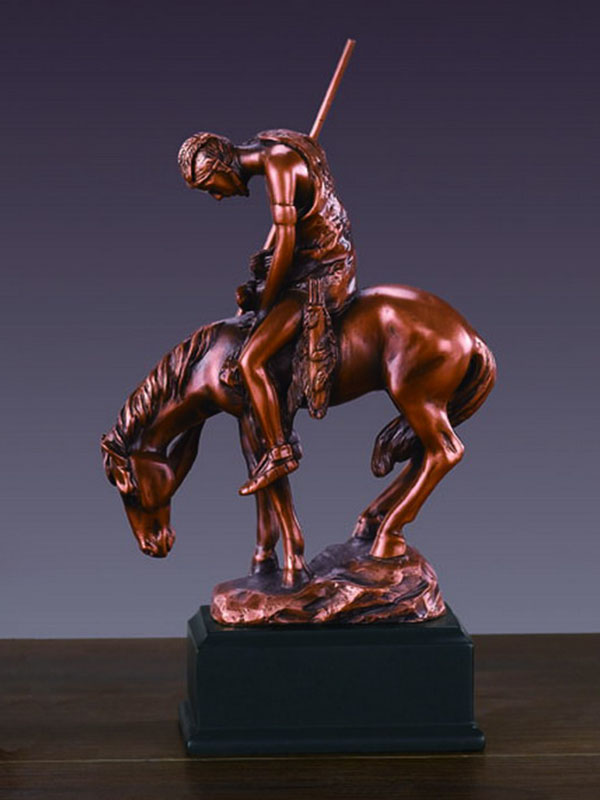 High End of the Trail Sculpture - 4 x 6.5 in.