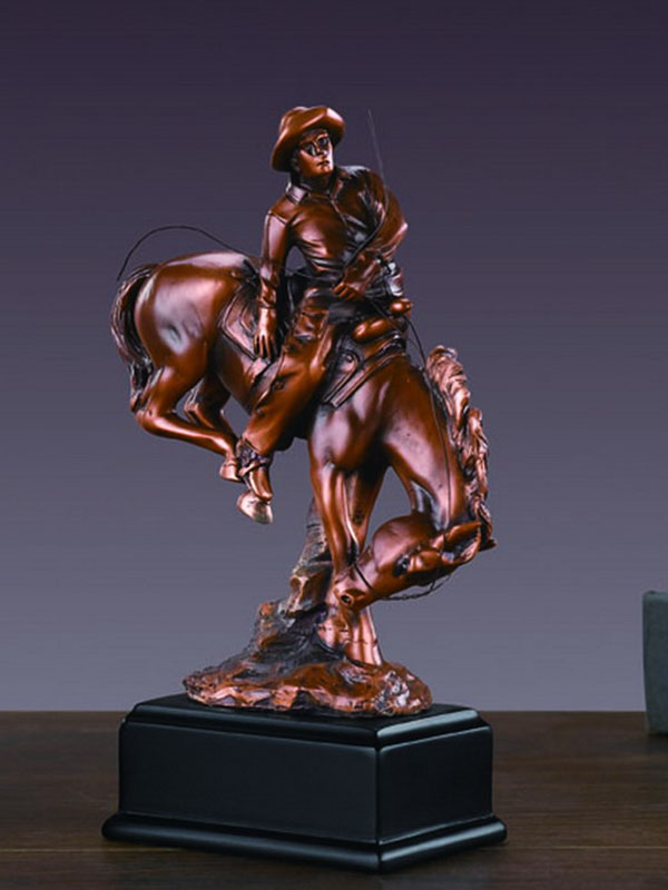 Bronco Buster Sculpture - 4 x 6.5 in.