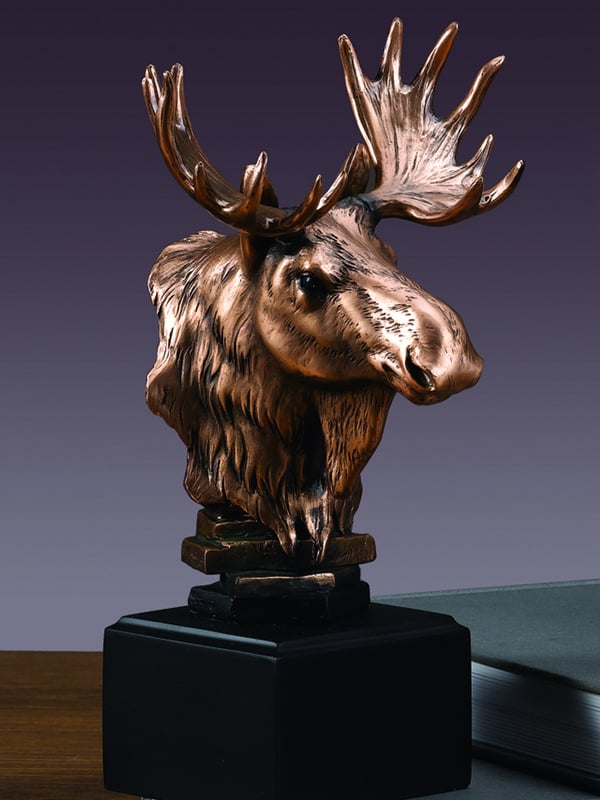 Moose Head Sculpture - 5.5 x 9 in.