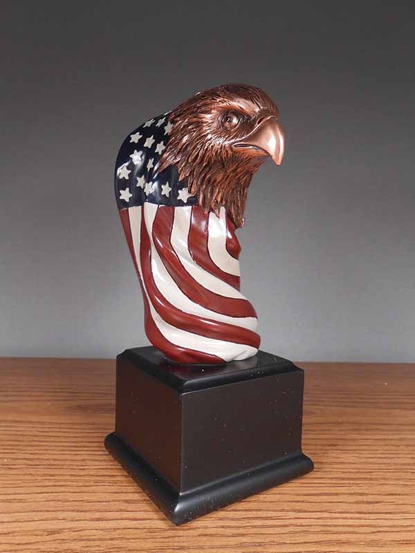 Picture of Marian Imports 55151 8 in. Eagle Head with Flag Figurines - 3.25 x 4 x 8 in.