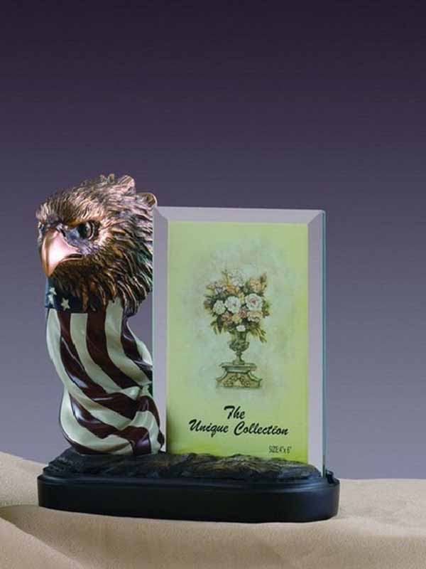 51164 7 x 7.5 in. American Eagle with Flag Picture Frame, Multi Color