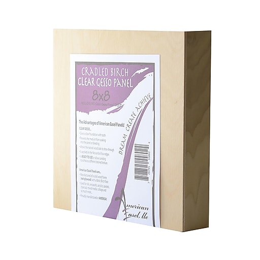 8 x 8 in. Flat Gesso Painting Panel - Clear