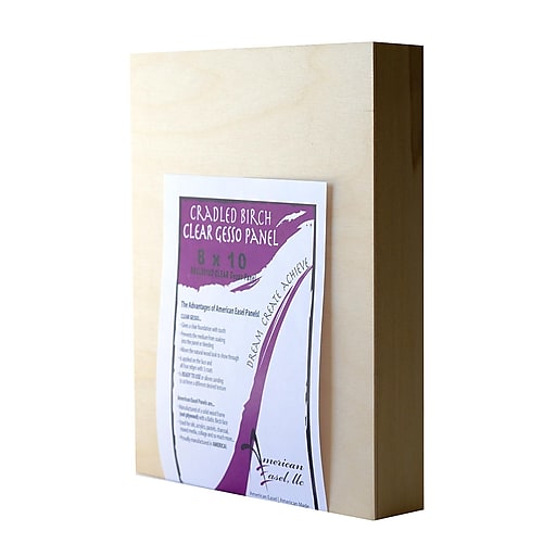 8 x 10 in. Flat Gesso Painting Panel - Clear