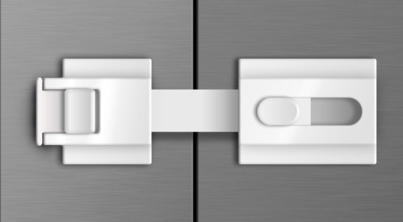 The Guardian Refrigerator Lock - White
