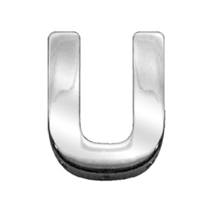 Picture of Mirage Pet 18-04 34U Chrome Letter Sliding Charms U&#44; 0.75 in.