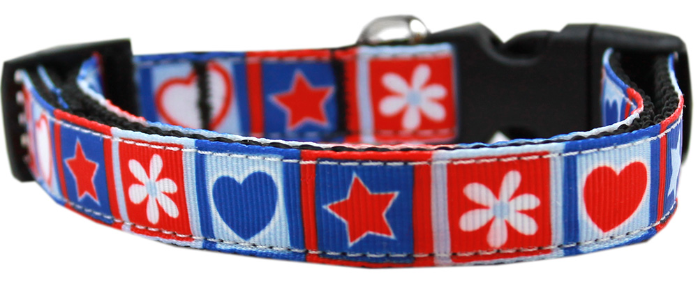 Picture of Mirage Pet 125-262 CT Stars & Hearts Nylon Cat Safety Collar&#44; Multi Color