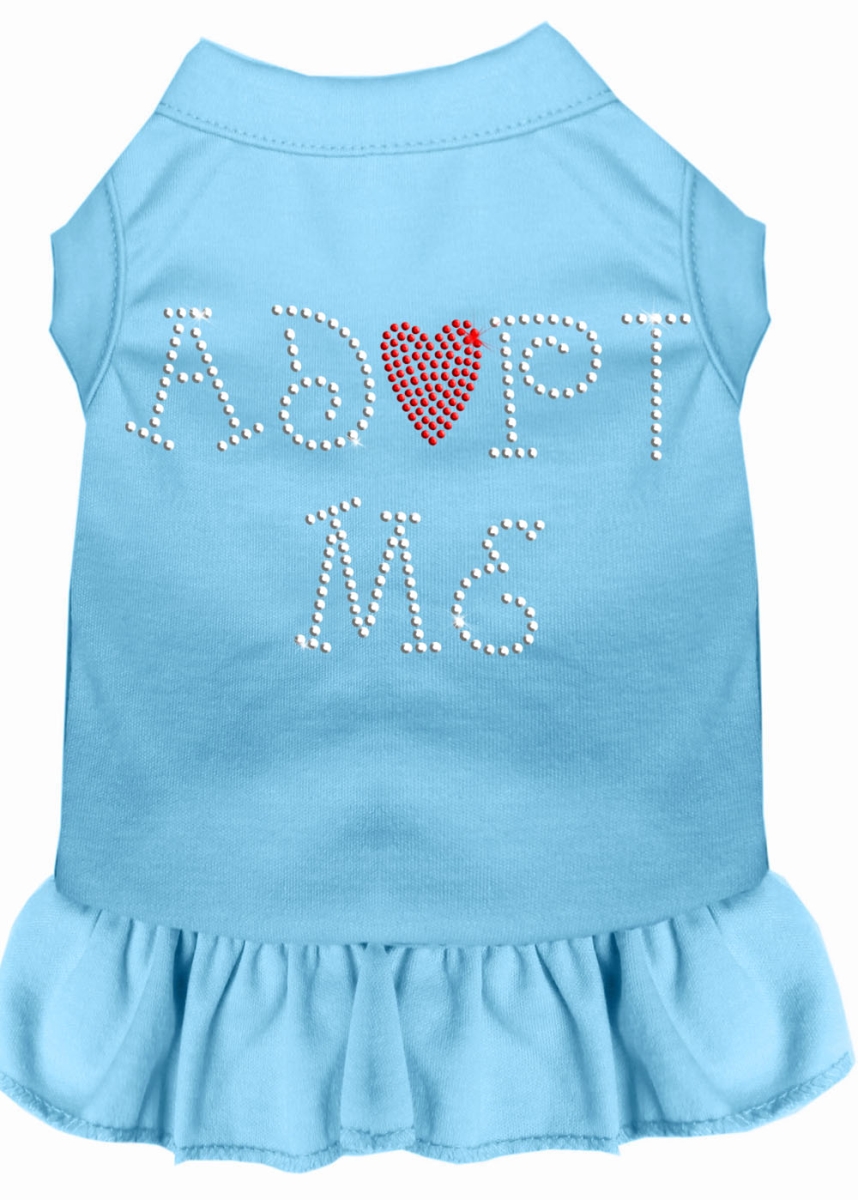 Picture of Mirage Pet 57-01 XSBBL Adopt Me Rhinestone Dog Dress&#44; Baby Blue - Extra Small