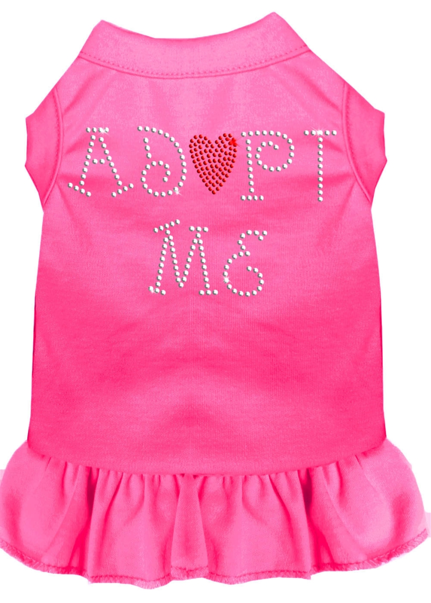 Picture of Mirage Pet 57-01 XSBPK Adopt Me Rhinestone Dog Dress&#44; Bright Pink - Extra Small