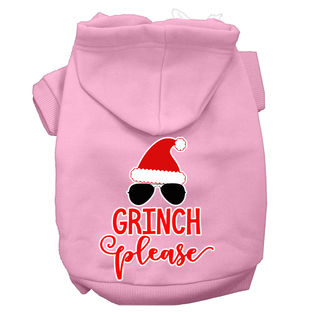 Grinch Please Screen Print Dog Hoodie