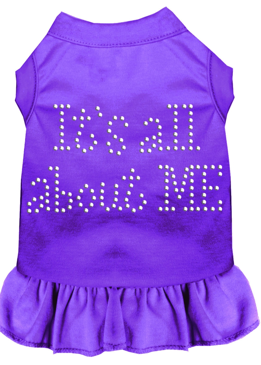 Picture of Mirage Pet 57-07 XSPR Rhinestone All About Me Dress - Purple&#44; Extra Small