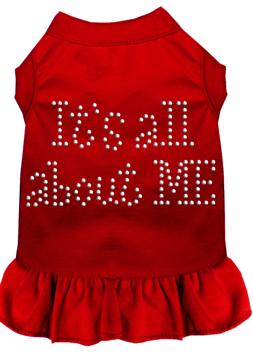 Picture of Mirage Pet 57-07 XSRD Rhinestone All About Me Dress - Red&#44; Extra Small