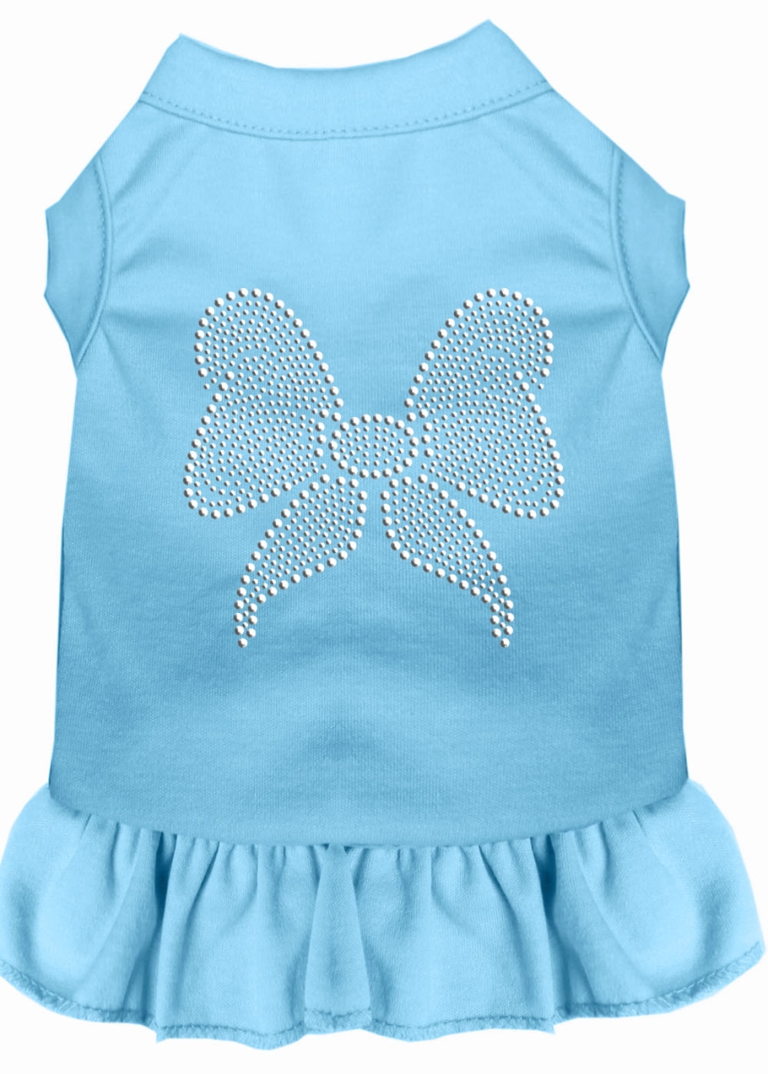 Picture of Mirage Pet 57-09 LGBBL 14 in. Rhinestone Bow Dress&#44; Baby Blue - Large