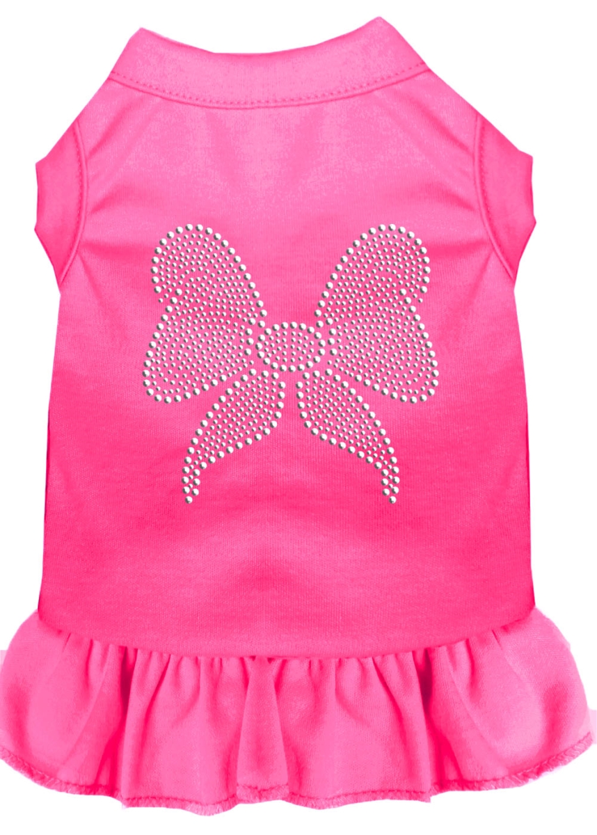 Picture of Mirage Pet 57-09 4XBPK 22 in. Rhinestone Bow Dress&#44; Bright Pink - 4X