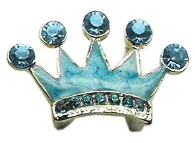 Picture of Mirage Pet 10-21 38TQ 0.37 in. Slider Enamel Crown Charm&#44; Turquoise - 0.37 in.