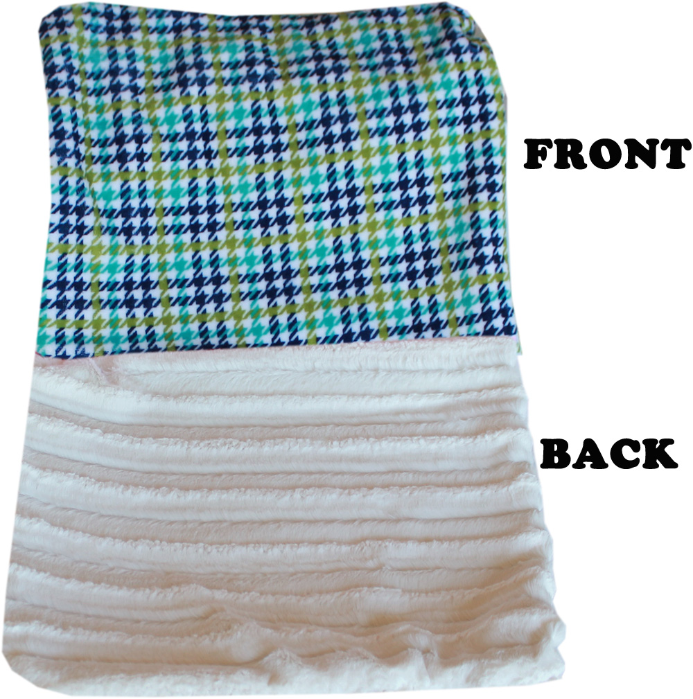 Picture of Mirage Pet 500-132 AqPdIB Luxurious Plush Itty Bitty Baby Blanket&#44; Aqua Plaid