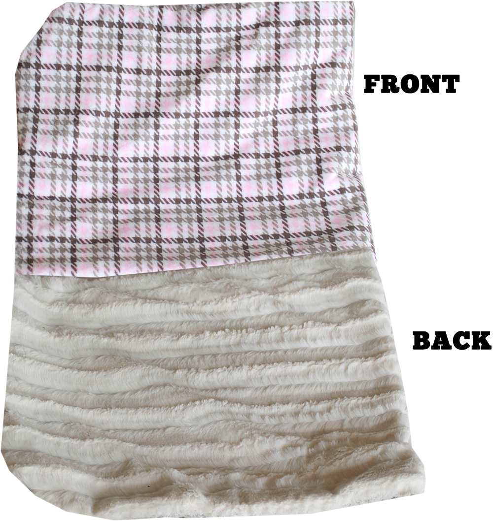 Picture of Mirage Pet 500-133 PkPdBB Luxurious Plush Big Baby Blanket&#44; Pink Plaid