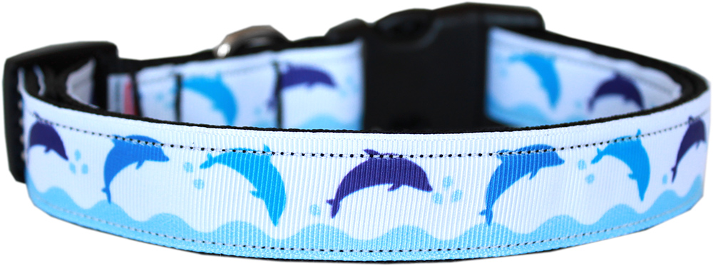 Picture of Mirage Pet 125-273 CT Blue Dolphins Nylon Cat Safety Collar