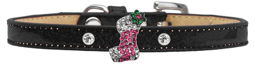 Mirage Pet Product Holiday Charm Dog Collar Black Ice Cream Size 14 Pink Stocking