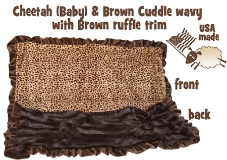 Picture of Mirage Pet 500-064 HL Brown Cheetah Pet Blanket - Size 0.5